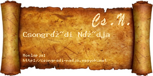 Csongrádi Nádja névjegykártya